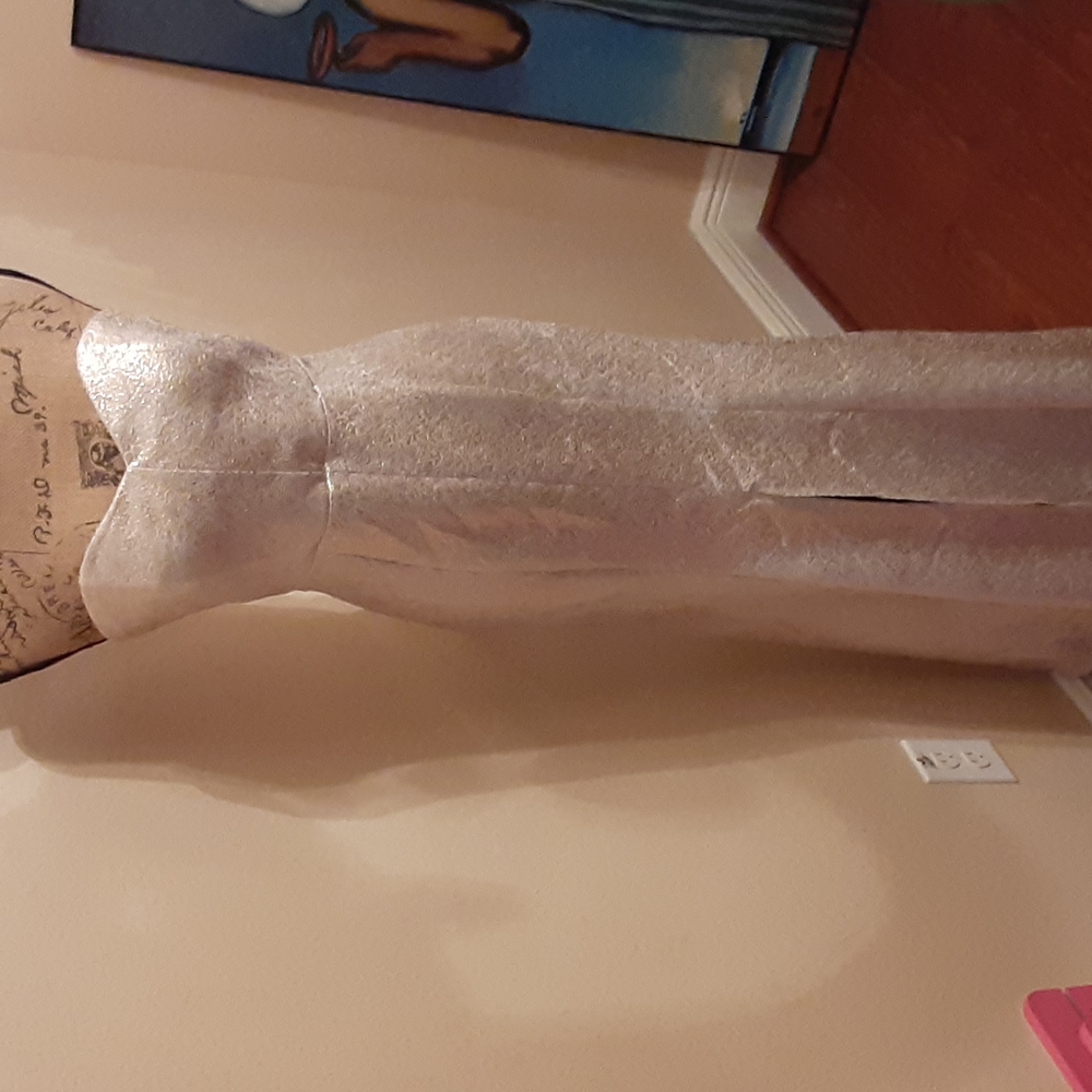 Sweet Storm Metallic Foil Trumpet Dress